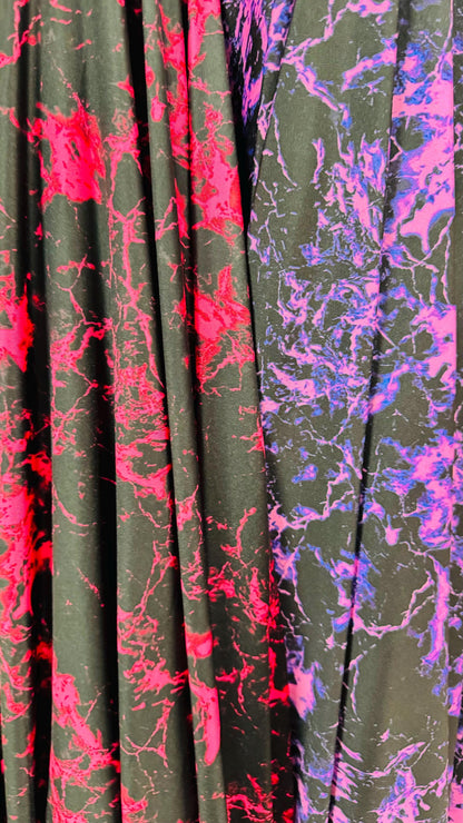 New abstract Marble design  print on nylon spandex 4-way stretch 58/60” Sold by the YD. Ships worldwide from Los Angeles California USA.