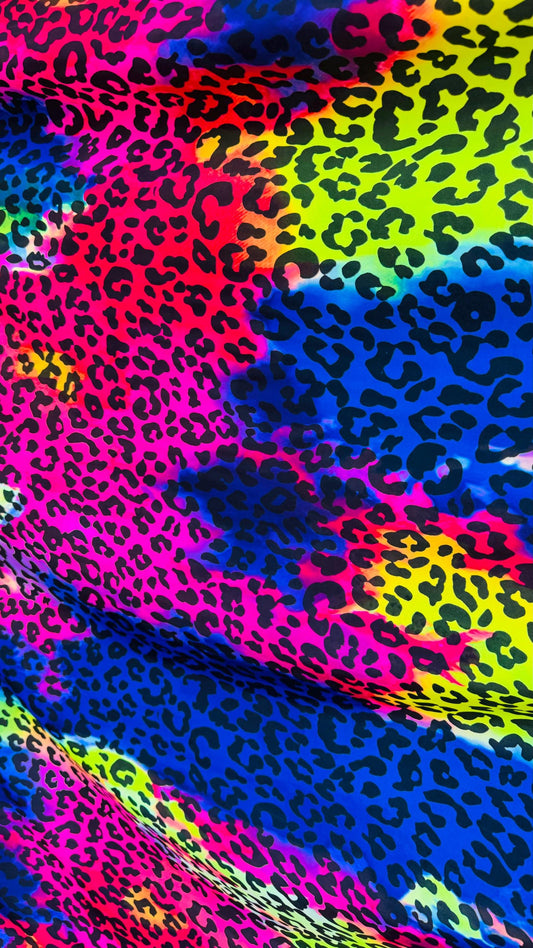 New leopard design Rainbow print on best quality of nylon spandex 4-way 58/60" Sold by the YD. Ships worldwide from Los Angeles California
