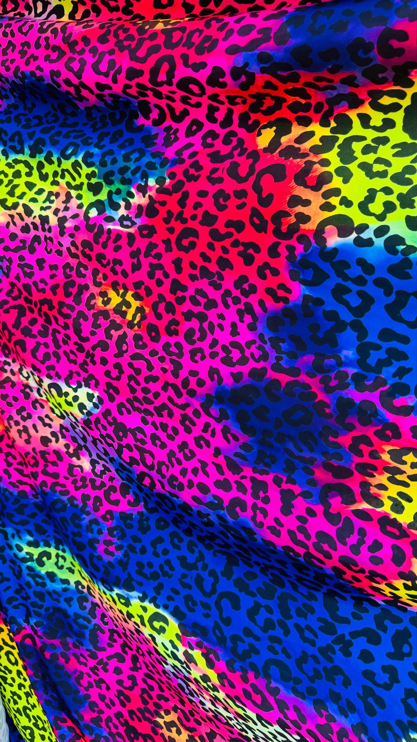 New leopard design Rainbow print on best quality of nylon spandex 4-way 58/60" Sold by the YD. Ships worldwide from Los Angeles California