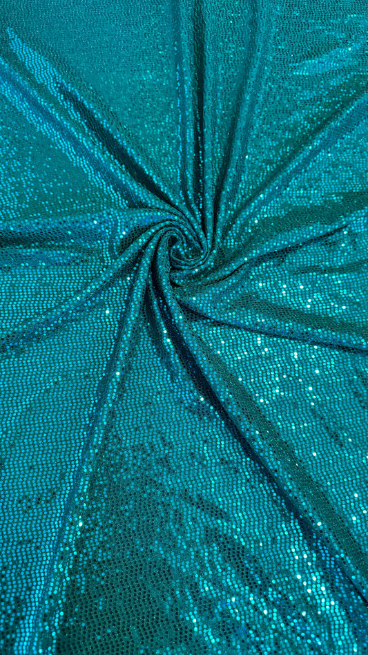 New mini hologram sequins on metallic spandex 4-way stretch 58/60” Sold by the YD. Ships worldwide from Los Ángeles California USA.