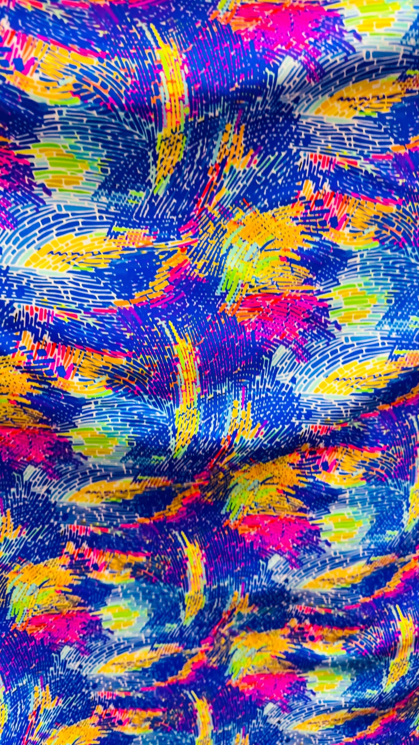 New Modern Abstract design multicolor print on nylon spandex 4-way stretch 58/60” Sold by the YD. Ships Worldwide from Los Angeles Californi