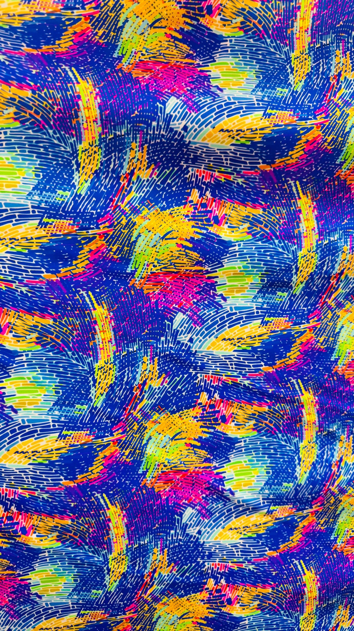 New Modern Abstract design multicolor print on nylon spandex 4-way stretch 58/60” Sold by the YD. Ships Worldwide from Los Angeles Californi