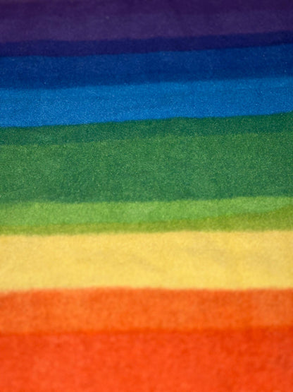 Rainbow Polar Fleece 2-way stretch 58/60” High quality fabrics by AlexLAFabrics