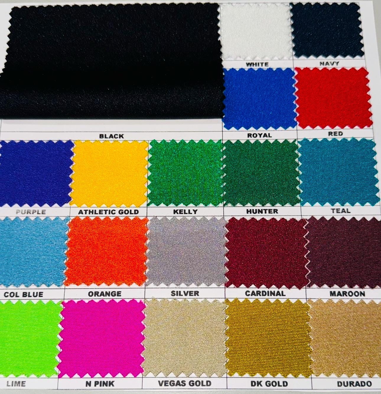 Jumbo Nylon Spandex High performance best quality Jumbo 4way stretch 58/60" Sold by the YD. Ships worldwide from Los Angeles California USA.