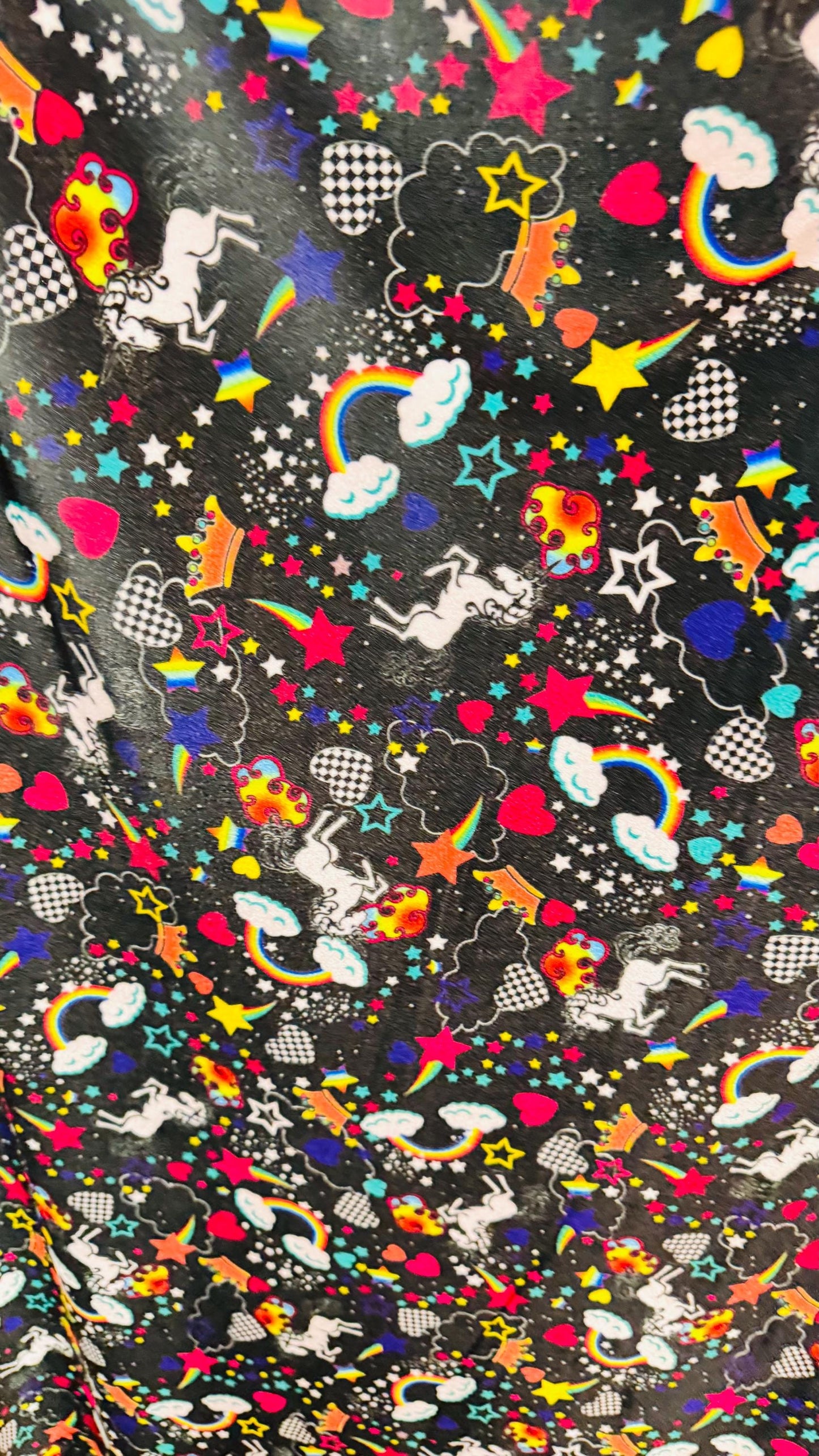 Unicorn design print on best quality of spandex velvet 4-way stretch 58/60” Sold by the YD. Ships Worldwide from Los Angeles California USA.