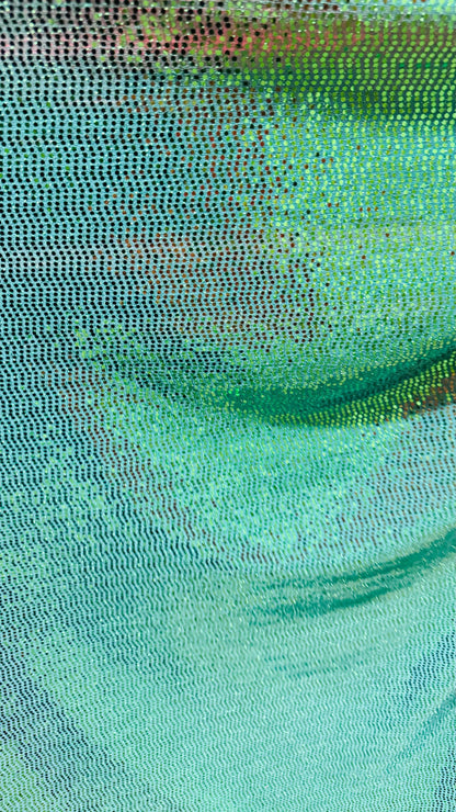 New mini hologram sequins on metallic stretch fabric 4-way stretch 58/60” Sold by the YD. Ships worldwide from Los Ángeles California USA.