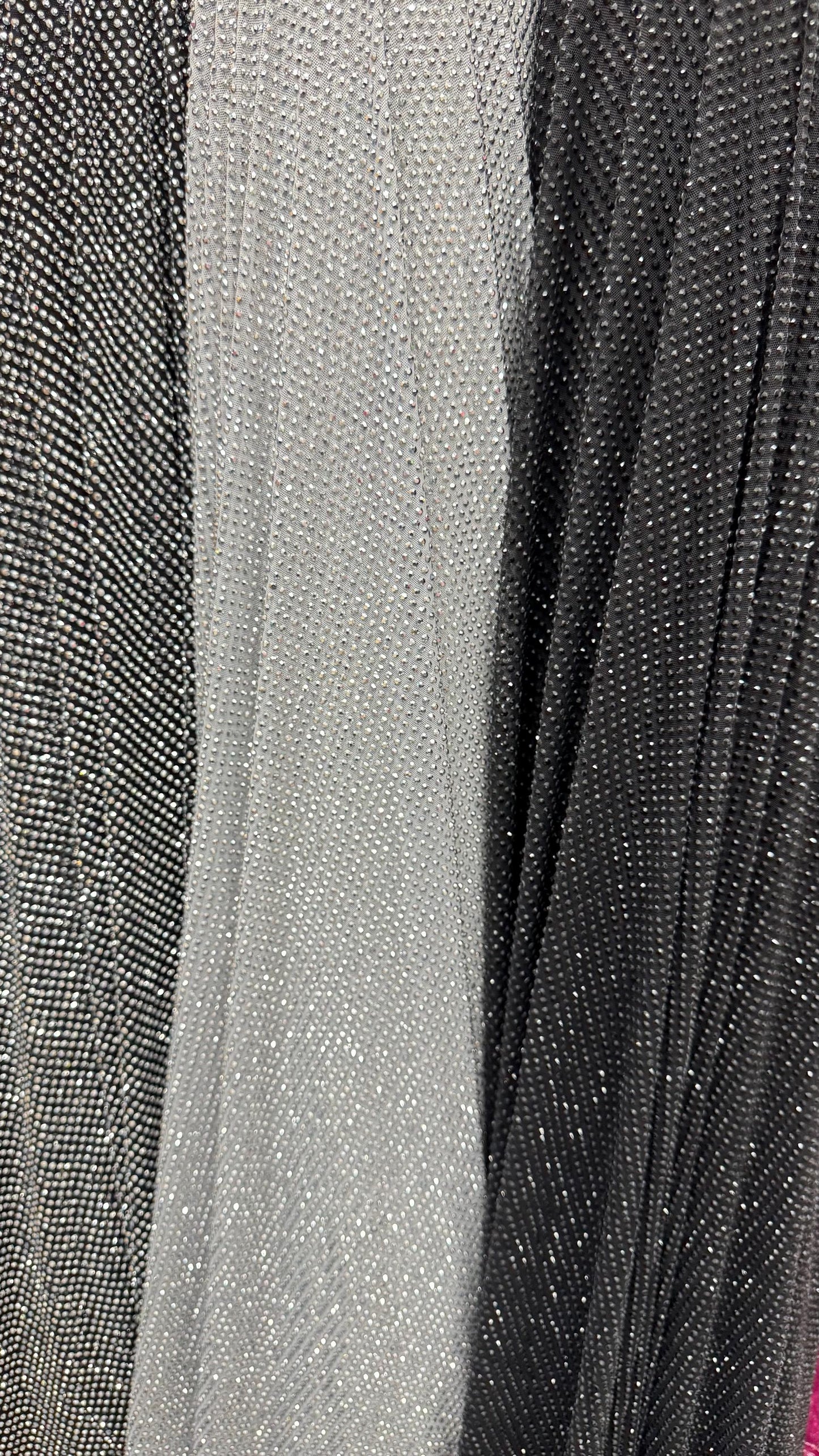 Jewel Stone Design Luxury rhinestone embroidered on best quality of nylon spandex power mesh 4-way stretch 58/60” High quality fabrics