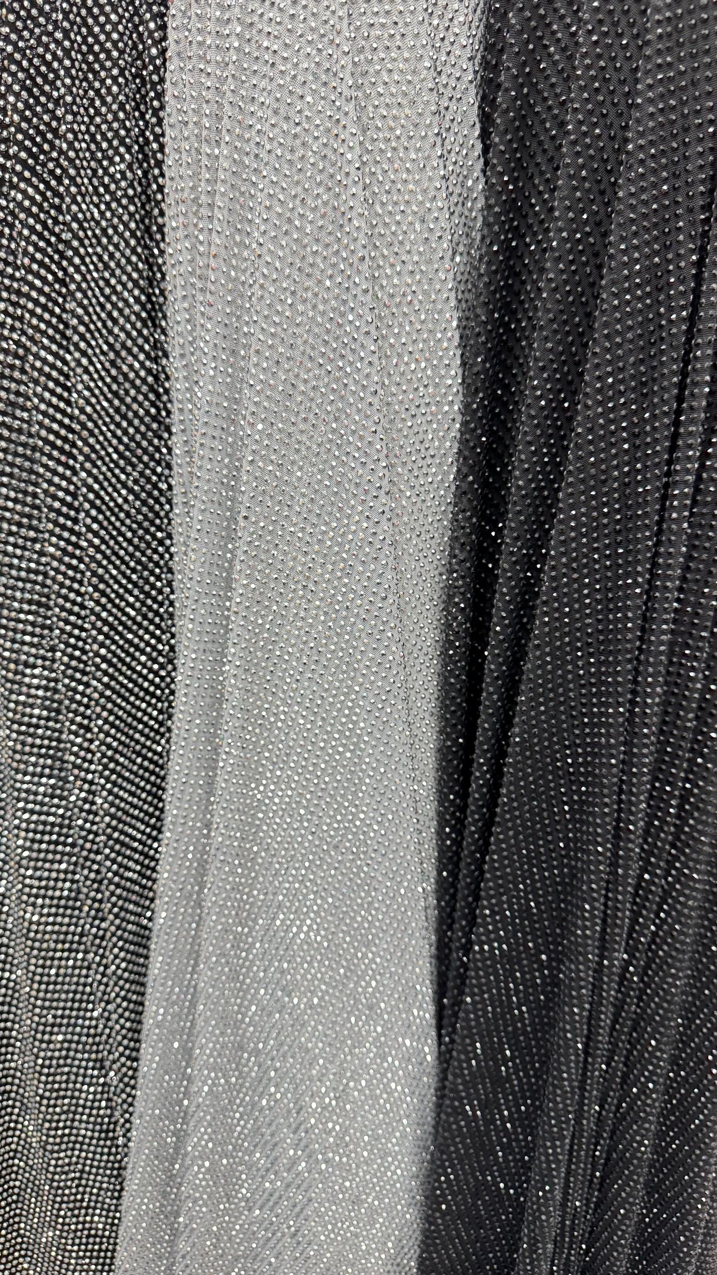 Jewel Stone Design Luxury rhinestone embroidered on best quality of nylon spandex power mesh 4-way stretch 58/60” High quality fabrics