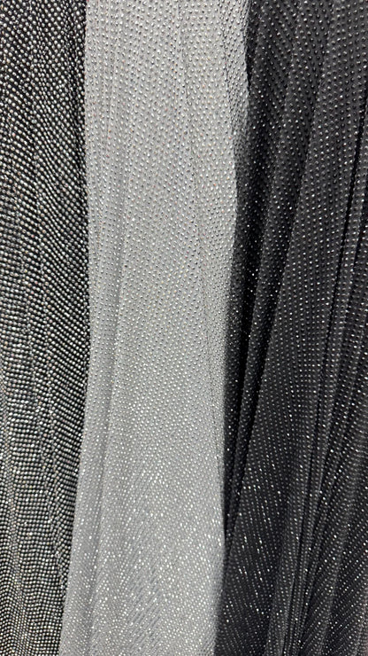 Jewel Stone Design Luxury rhinestone embroidered on best quality of nylon spandex power mesh 4-way stretch 58/60” High quality fabrics