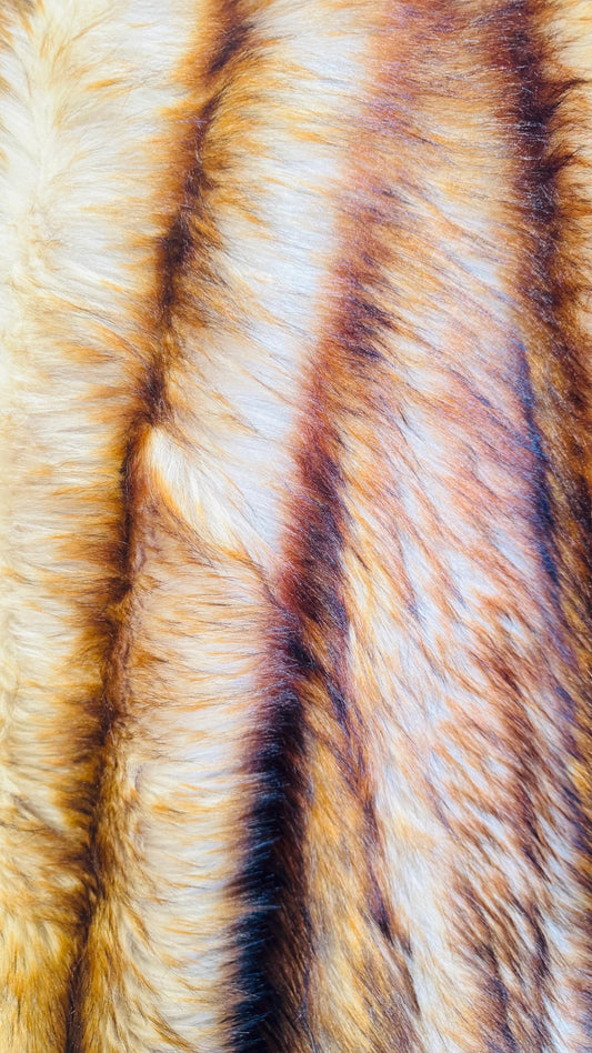 Luxury Faux Fur Exotic Wolf design high quality Fur 58/60” Sold by the YD and 1/2 yd Ships worldwide from Los Angeles California USA