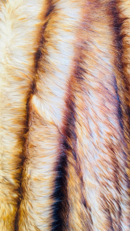 Luxury Faux Fur Exotic Wolf design high quality Fur 58/60” Sold by the YD and 1/2 yd Ships worldwide from Los Angeles California USA