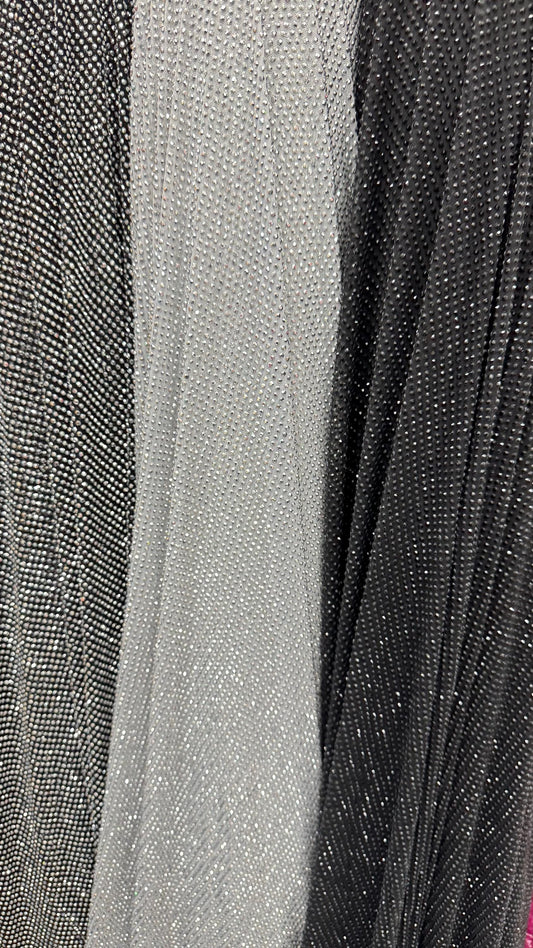 Jewel Stone Design Luxury rhinestone embroidered on best quality of nylon spandex power mesh 4-way stretch 58/60” High quality fabrics