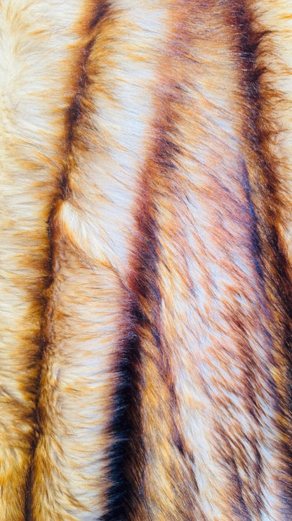 Luxury Faux Fur Exotic Wolf design high quality Fur 58/60” Sold by the YD and 1/2 yd Ships worldwide from Los Angeles California USA