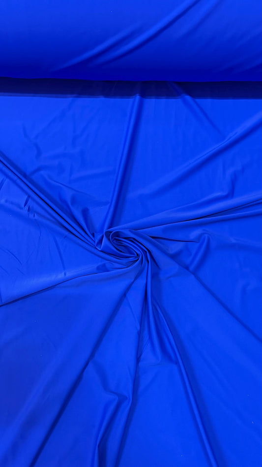 Matte Nylon Spandex Vivid Royal Blue best quality of spandex 4-way stretch 58/60” High quality fabrics by AlexLAFabrics