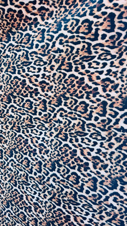 Jaguar design exotic animal Natural color print on great quality of stretch velvet 4-way 58/60” High quality fabrics by AlexLAFabrics