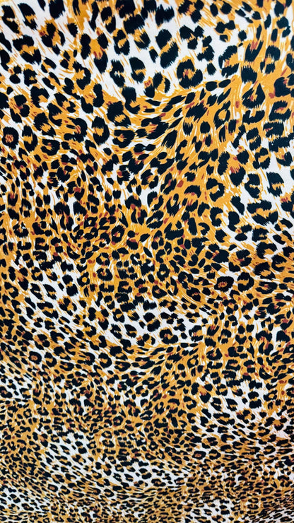 New Exotic cheetah design print on Nylon spandex 4-way stretch 58/60” Sold by the YD. Ships Worldwide from Los Ángeles California USA.