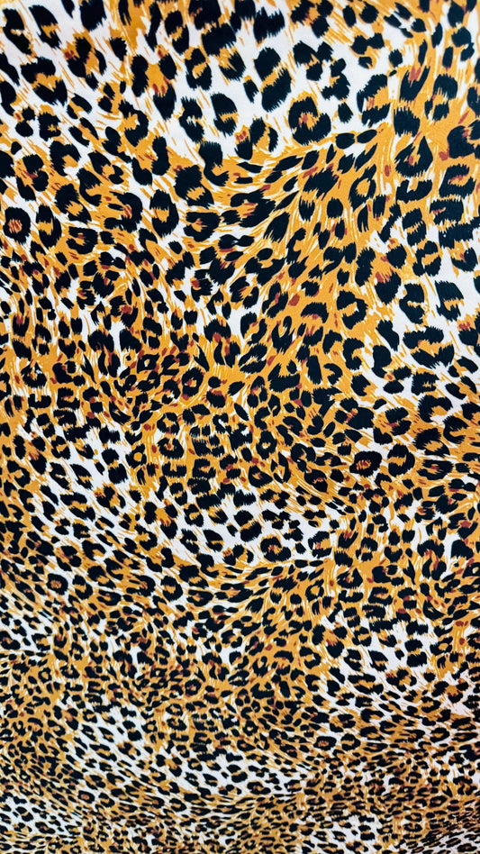 New Exotic cheetah design print on Nylon spandex 4-way stretch 58/60” Sold by the YD. Ships Worldwide from Los Ángeles California USA.