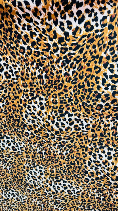 New Exotic cheetah design print on Nylon spandex 4-way stretch 58/60” Sold by the YD. Ships Worldwide from Los Ángeles California USA.