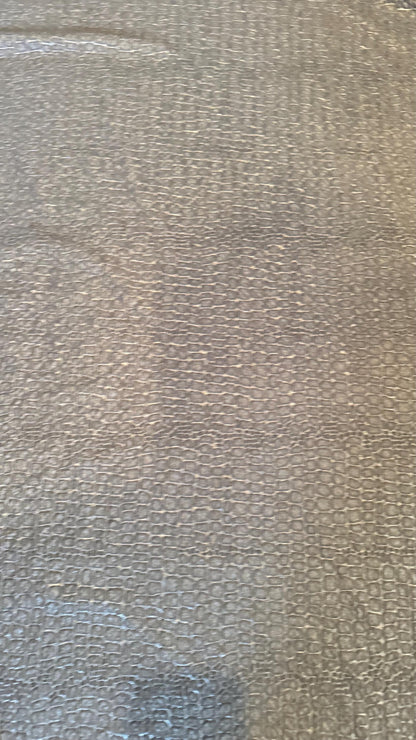 New Exotic Crocodile design embossed on poly spandex 2-way stretch 58/60” Sold by the YD. Ships Worldwide from Los Angeles California USA.