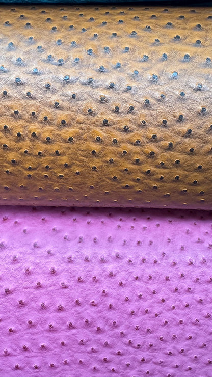 Ostrich design Fake Leather non stretch Best quality in the Market 58/60” Sold by the YD. Ships Worldwide from Los Angeles California USA.