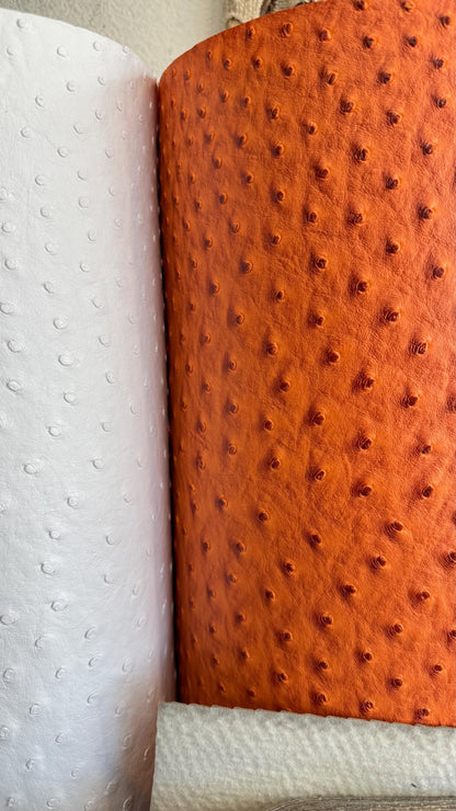 Ostrich design Fake Leather non stretch Best quality in the Market 58/60” Sold by the YD. Ships Worldwide from Los Angeles California USA.