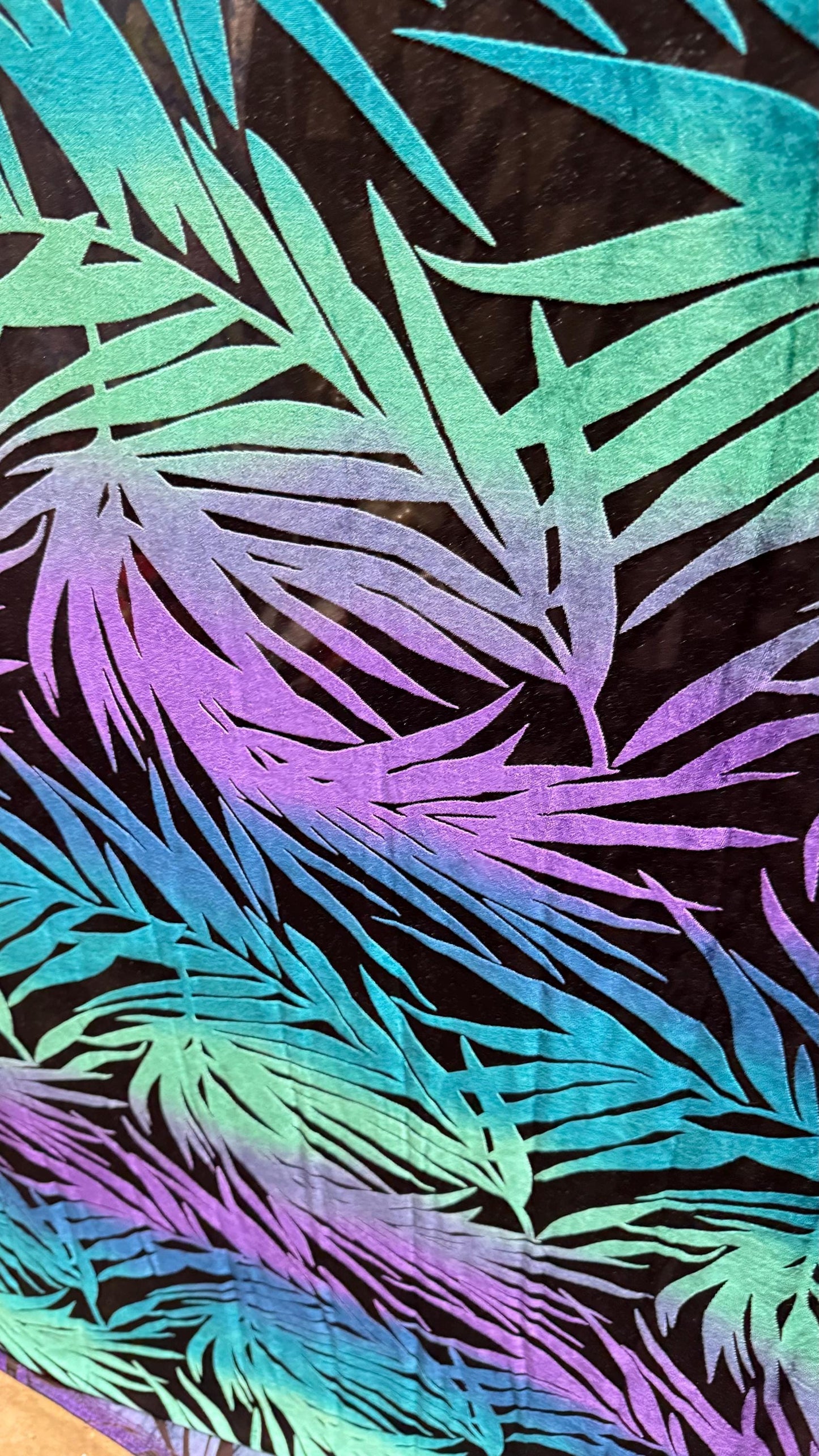 NEW Burnout Silky stretch velvet Leaf abstract design Italian High quality 4way stretch 58/50" Sold by the YD. Ships worldwide from L.A