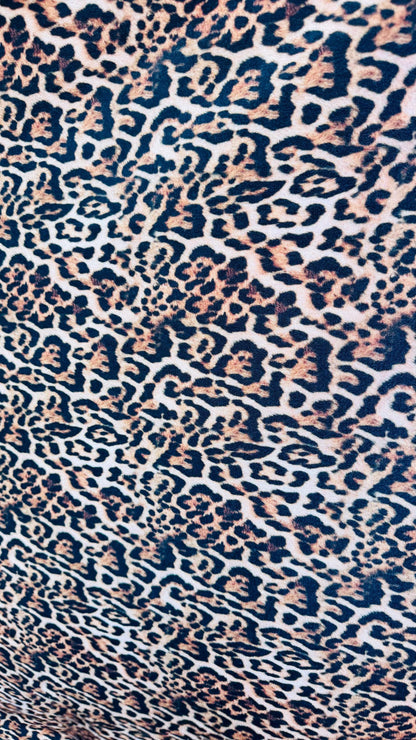Jaguar design exotic animal Natural color print on great quality of stretch velvet 4-way 58/60” High quality fabrics by AlexLAFabrics