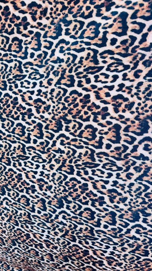 Jaguar design exotic animal Natural color print on great quality of stretch velvet 4-way 58/60” High quality fabrics by AlexLAFabrics
