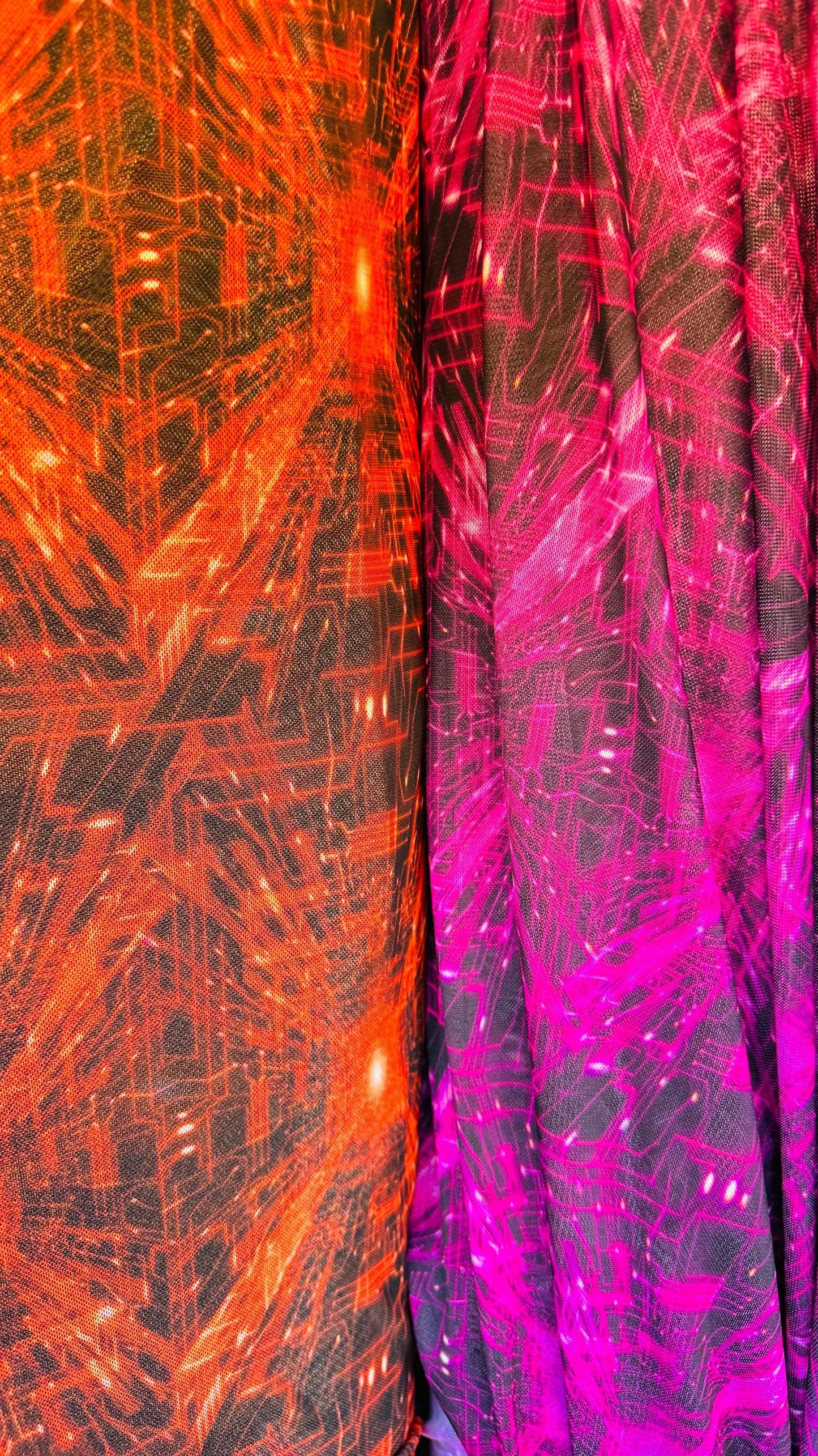 New modern 3D digital abstract design print on great quality of power mesh nylon spandex  4-way stretch 58/60” Sold by the YD.