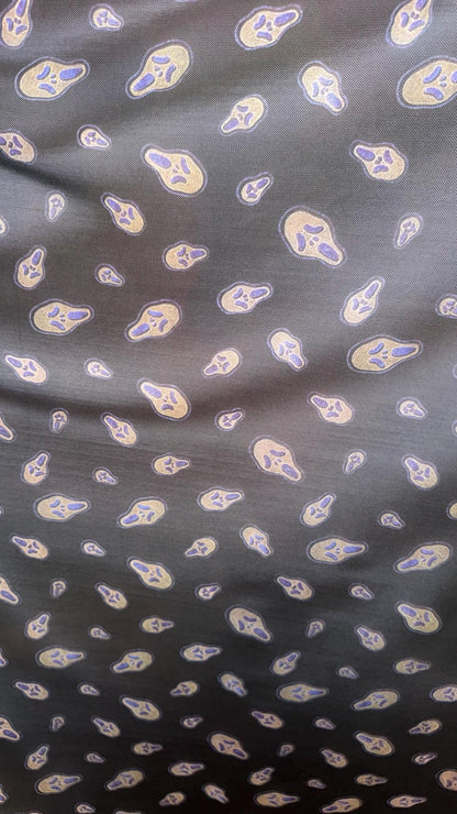 New Ghost design print on  power mesh 4-way stretch 58/60” Sold by the YD. Ships worldwide from Los Angeles California USA.