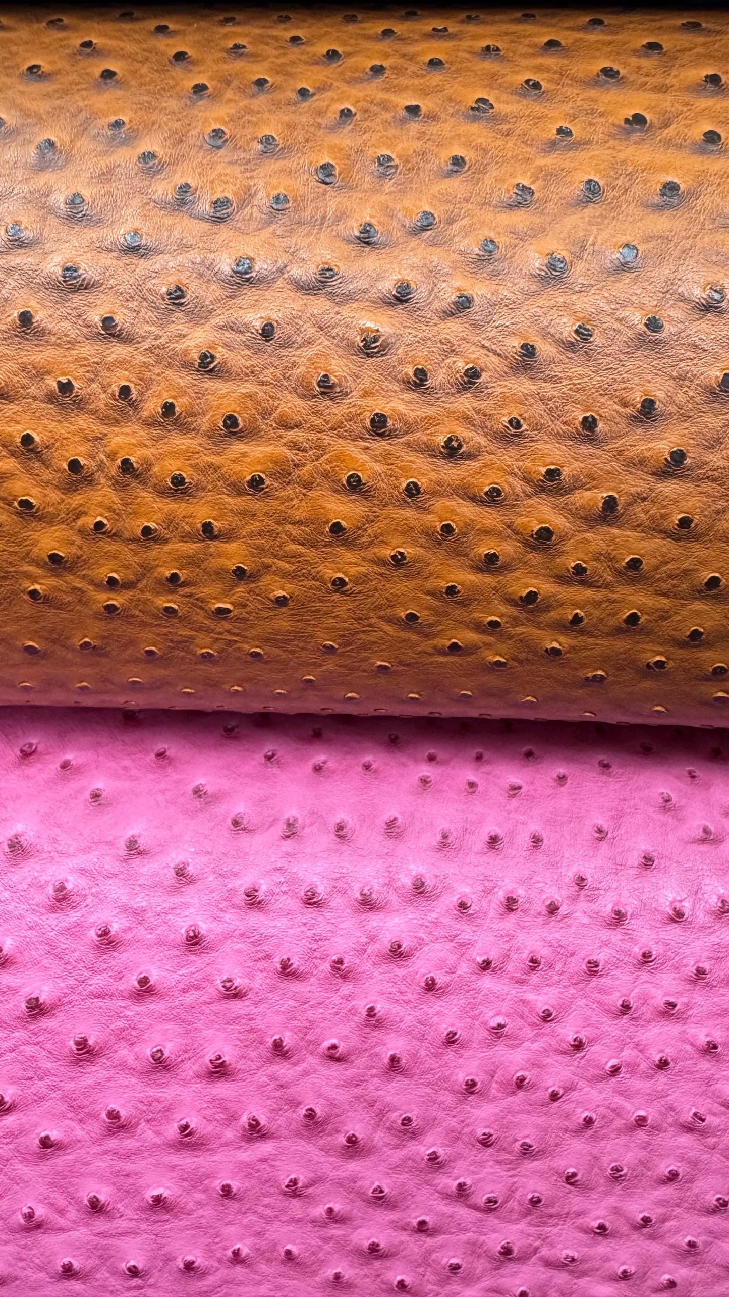 Ostrich design Fake Leather non stretch Best quality in the Market 58/60” Sold by the YD. Ships Worldwide from Los Angeles California USA.