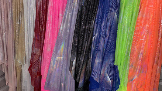 NEW Geometric Digital design Metallic Power  mesh nylon spandex 4-way stretch 58/60” Sold by the YD. Ships Worldwide from Los Angeles CA