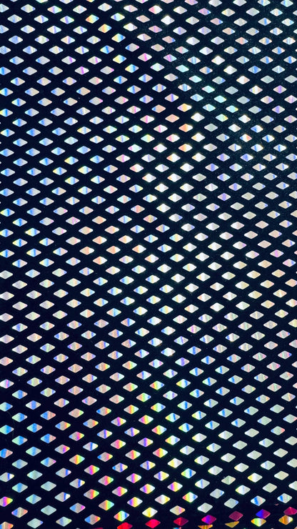 New Diamond design Iridescent sequins on Great quality of stretch Velvet  4-way stretch 58/60" Sold by the YD. Ships Worldwide From LA CA
