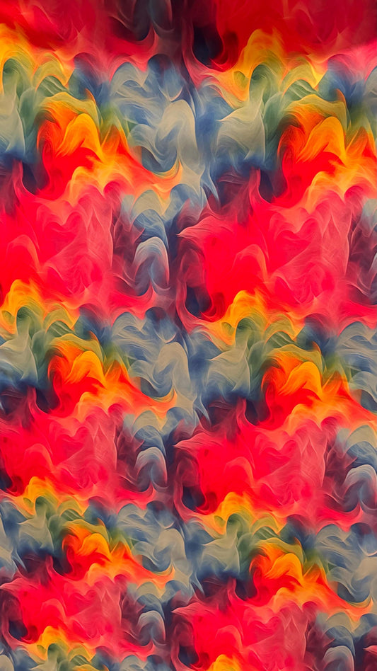 New Abstract Supernova rainbow color print on best quality of Nylon Spandex 4-way stretch 58/60” Sold by the YD. Ships Worldwide CA