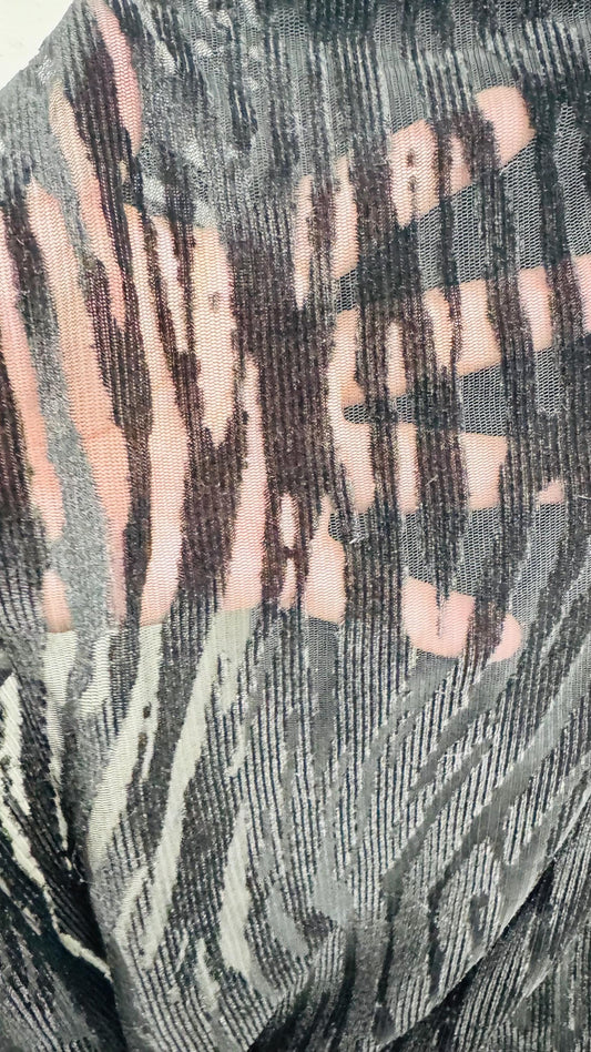 New Exotic Zebra design high quality of burnout 2-way stretch velvet Black /Black 58/60” Sold by the YD. Ships worldwide from Los Angeles