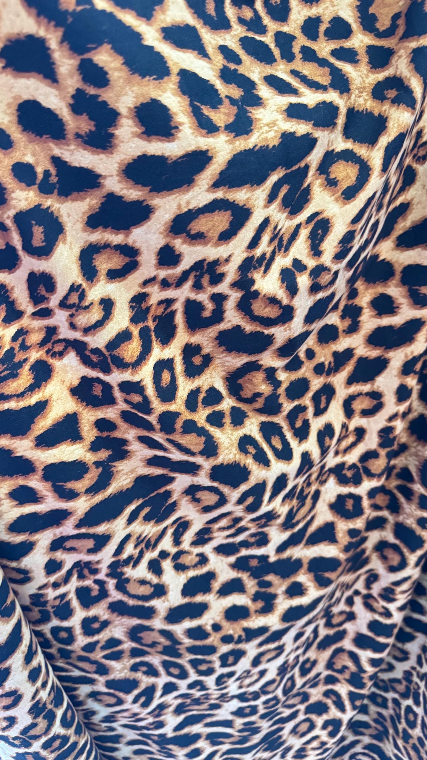 Wild Leopard design Natural Color print on poly spandex medium weight 4-way stretch 58/60” High quality fabrics by AlexLAFabrics