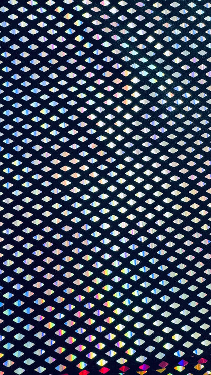 New Diamond design Iridescent sequins on Great quality of stretch Velvet  4-way stretch 58/60" Sold by the YD. Ships Worldwide From LA CA