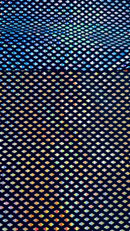 New Diamond design Iridescent sequins on Great quality of stretch Velvet  4-way stretch 58/60" Sold by the YD. Ships Worldwide From LA CA