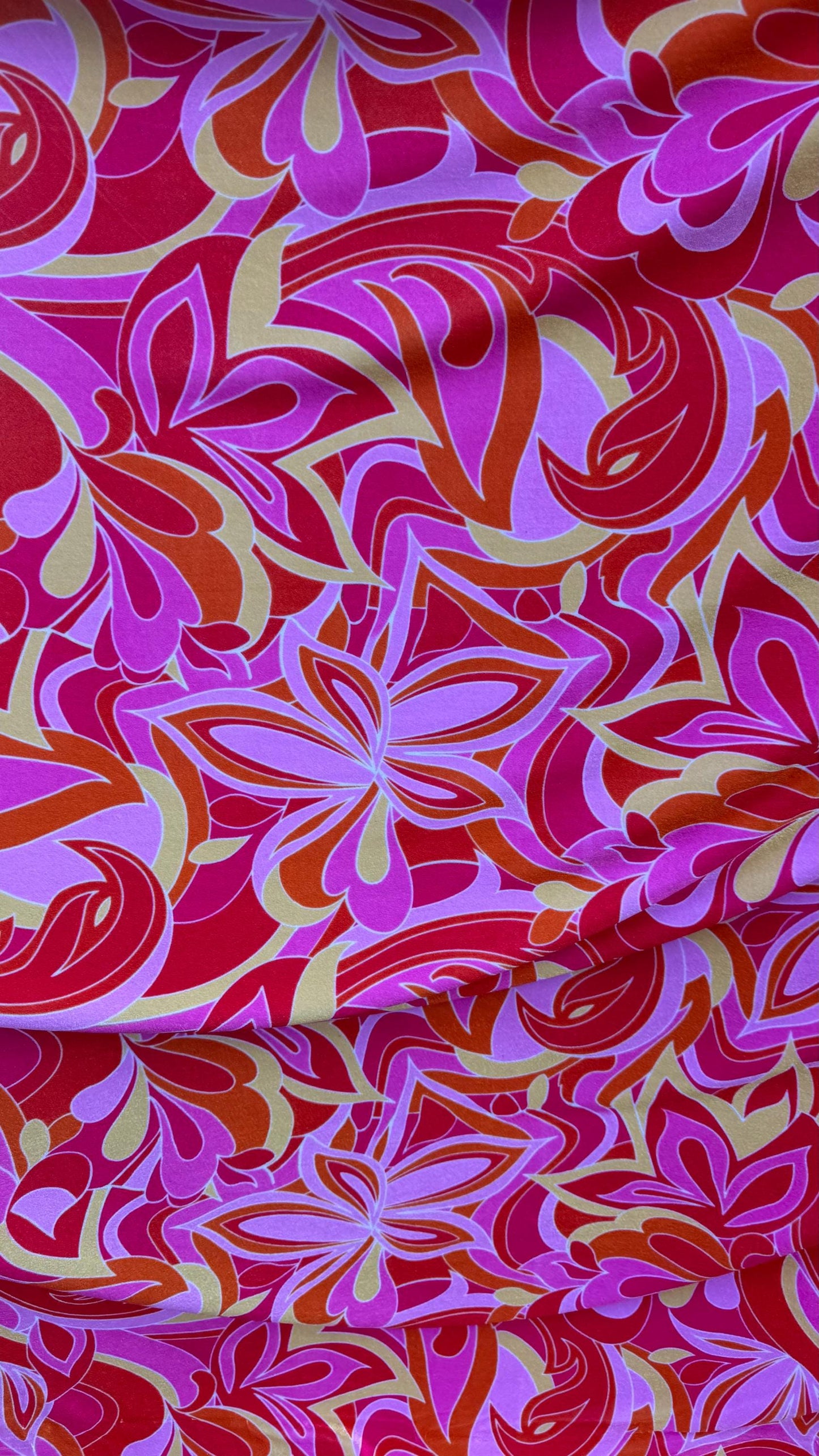 Abstract Floral design print on best quality of  stretch velvet 4way 58/60" Sold by the YD. Ships worldwide from Los Angeles California USA.
