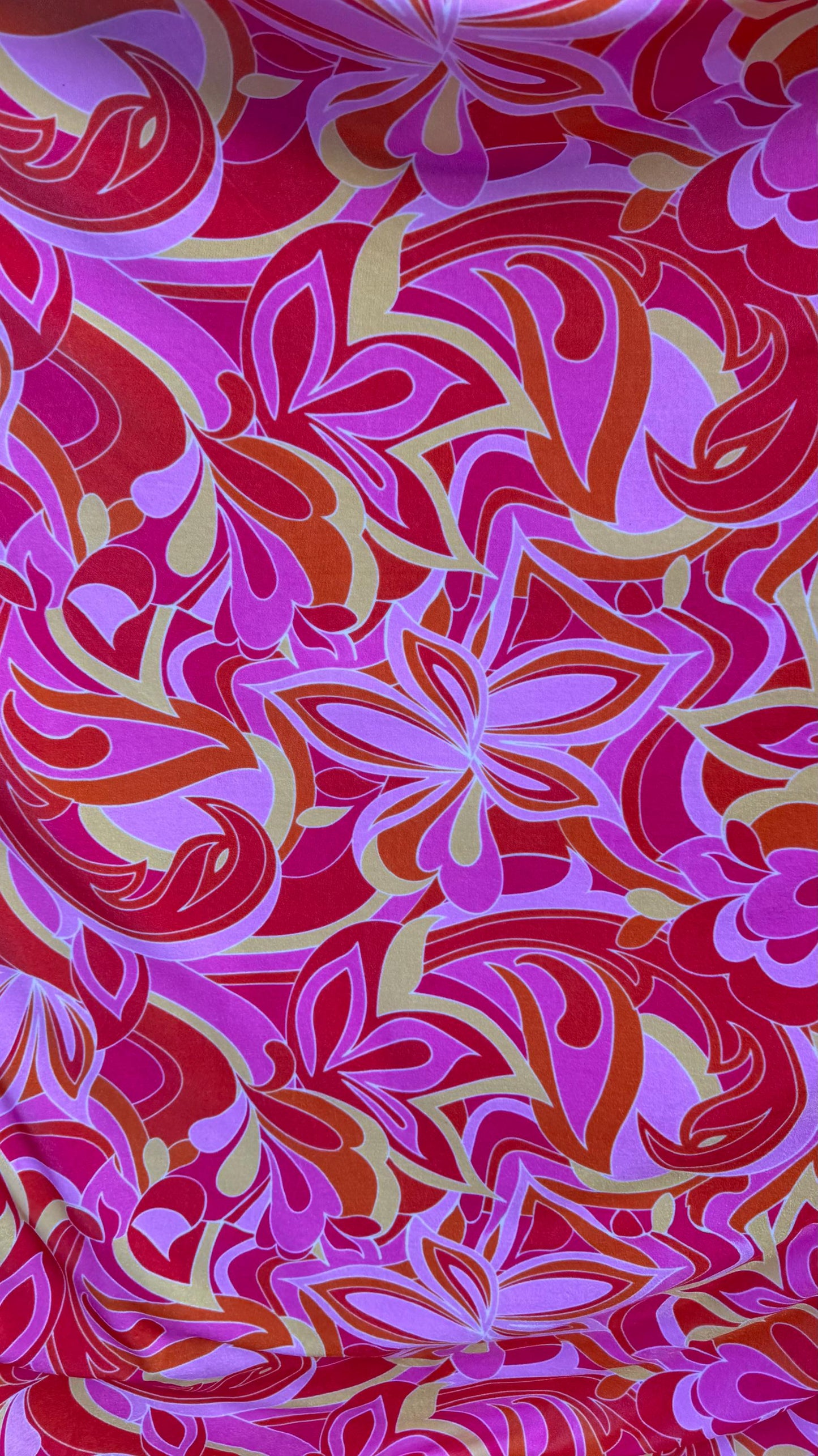 Abstract Floral design print on best quality of  stretch velvet 4way 58/60" Sold by the YD. Ships worldwide from Los Angeles California USA.