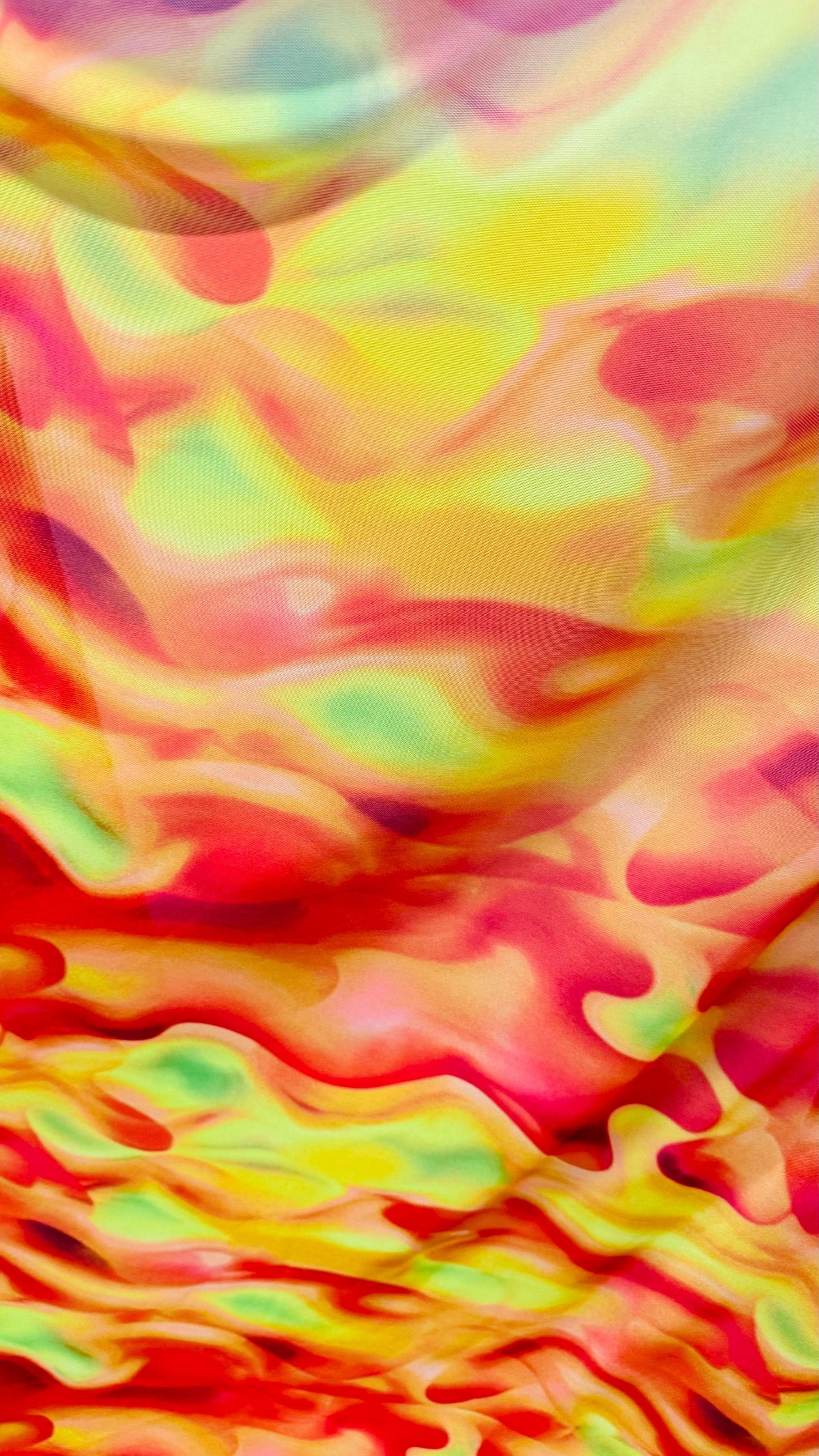 New Lava Magma abstract design on nylon power mesh 4way stretch 58/60" Sold by the YD. Ships worldwide from Los Angeles California USA.
