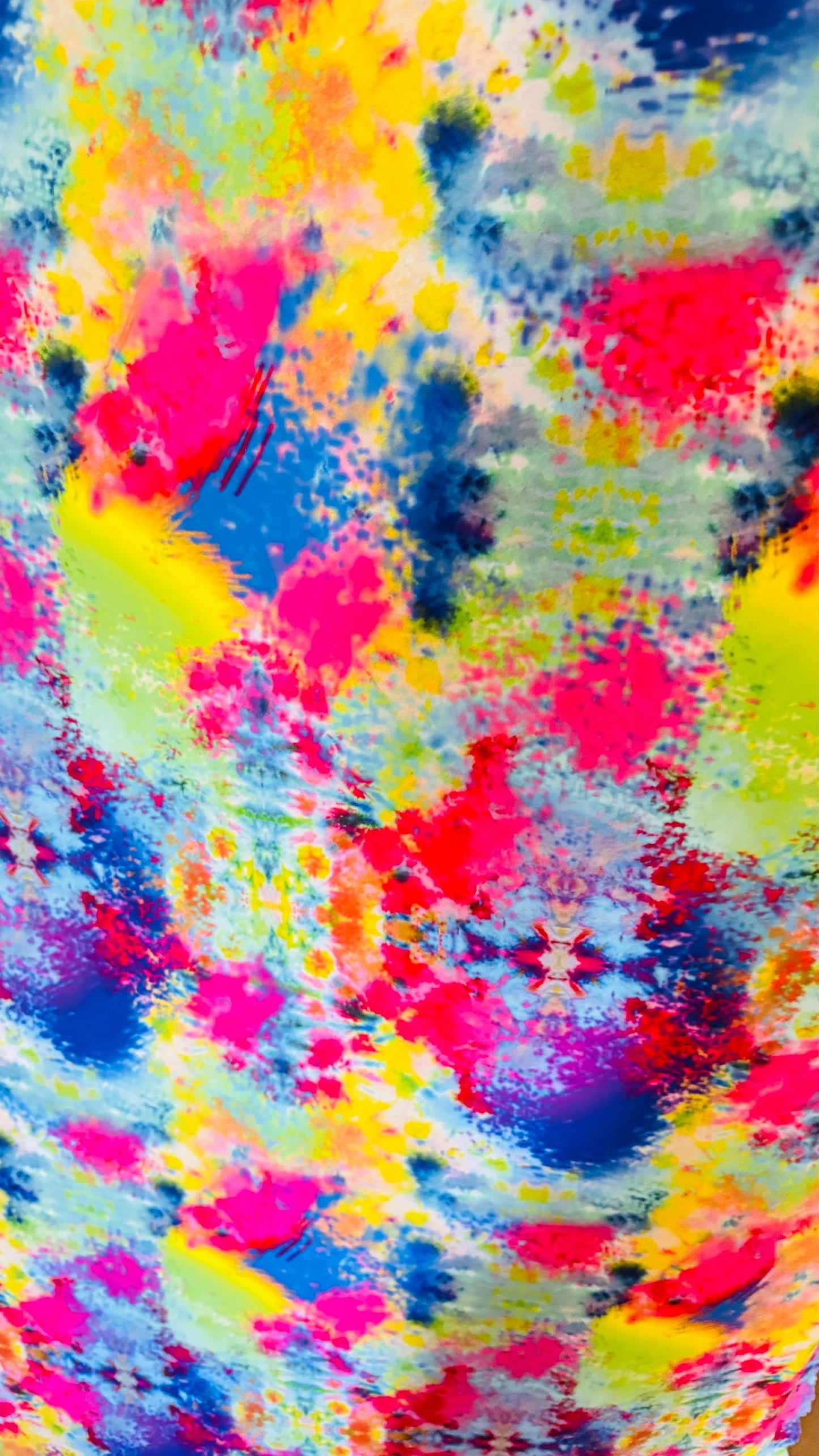 New tie dye multicolor print on best quality of Poly spandex 4-way stretch 58/60” Sold by the YD. Ships Worldwide from Los Angeles Californi