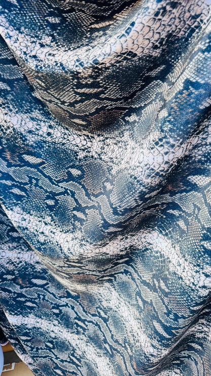 NEW Exotic King Cobra design print on great quality of stretch velvet Brown/Taupe 4-way stretch 58/60” Sold by the YD. High quality fabrics