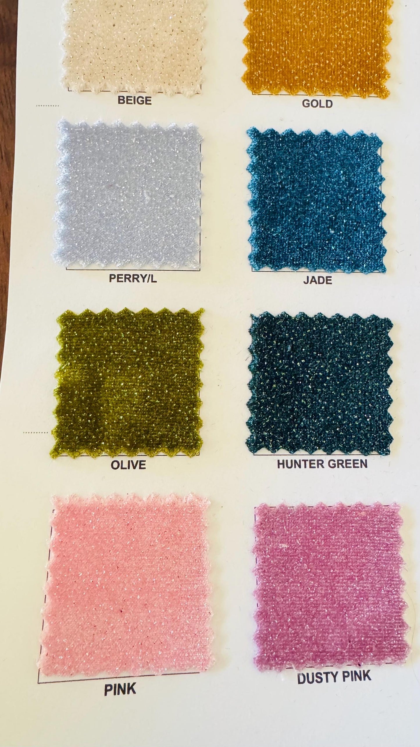 New Sparkling glitter on great quality of stretch velvet 4-way stretch 58/60” Sold by the YD. Ships Worldwide from Los Angeles California