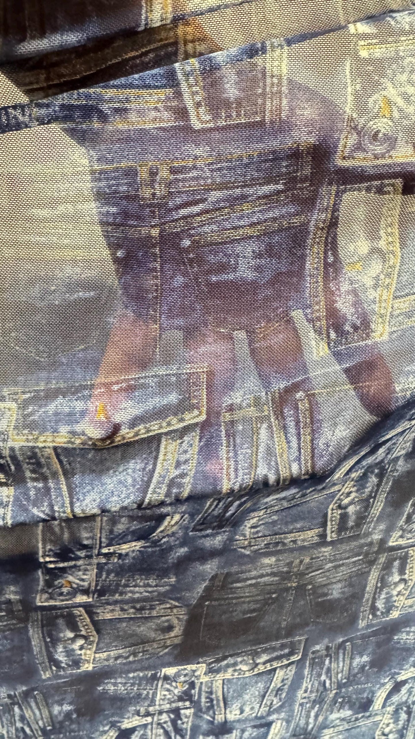NEW Denim Jeans design Indigo Color print on great quality of power mesh 4-way stretch 58/60” High Quality fabrics by AlexLAFabrics