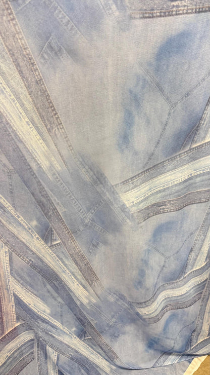 NEW Denim Jeans Beyonce design print on great quality of power mesh 4-way stretch 58/60” High Quality fabrics by AlexLAFabrics