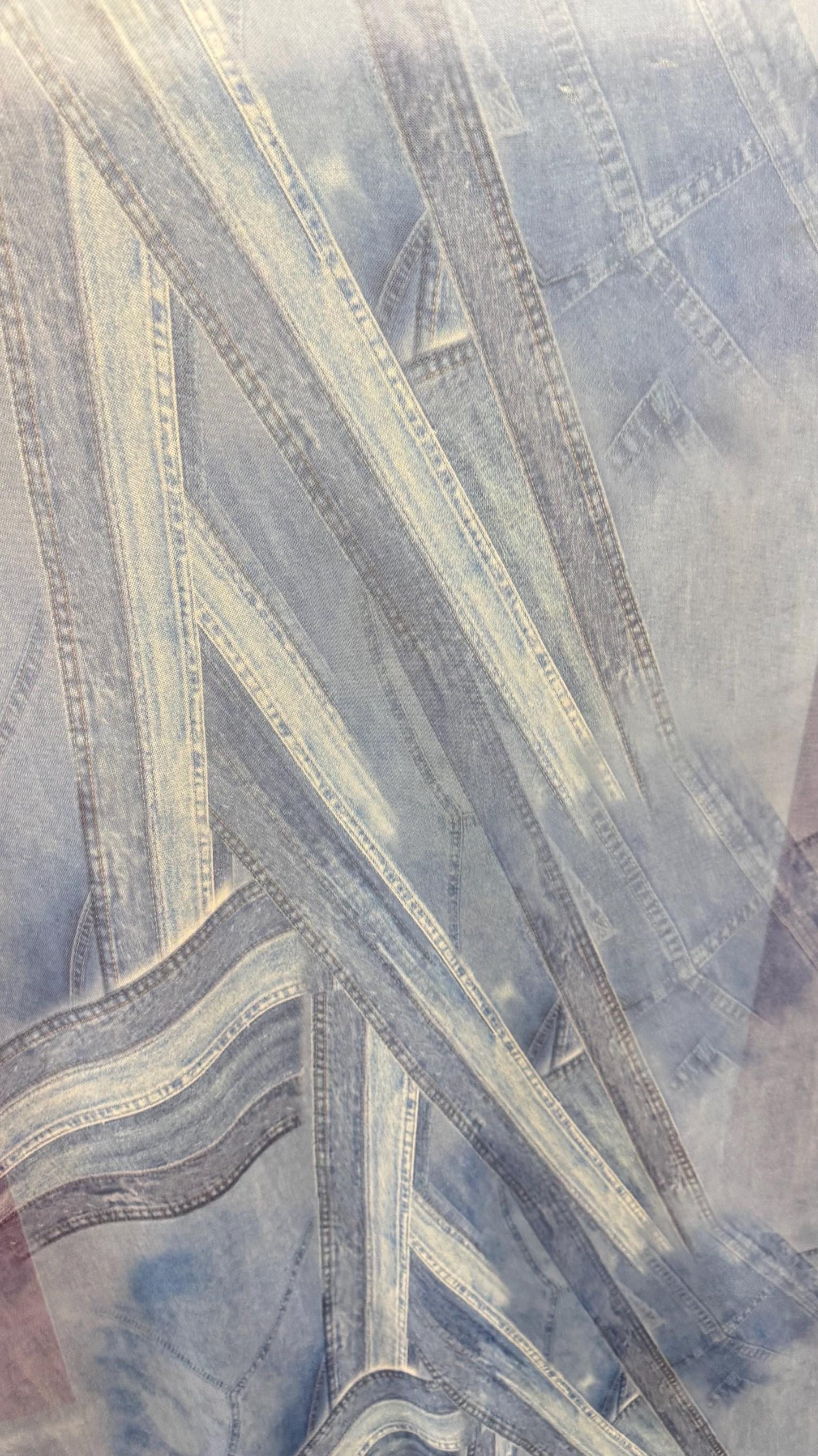 NEW Denim Jeans Beyonce design print on great quality of power mesh 4-way stretch 58/60” High Quality fabrics by AlexLAFabrics