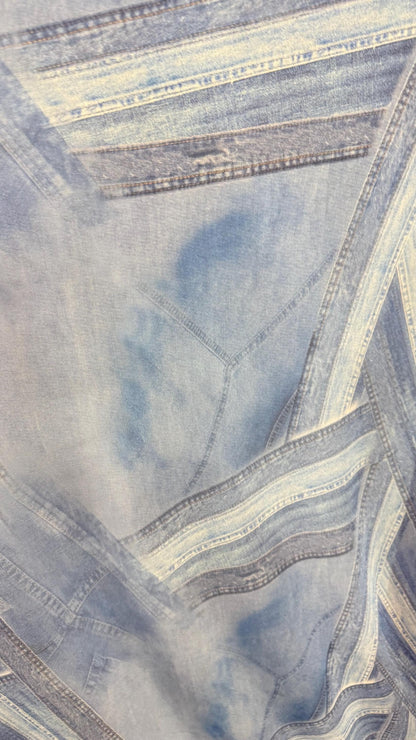 NEW Denim Jeans Beyonce design print on great quality of power mesh 4-way stretch 58/60” High Quality fabrics by AlexLAFabrics