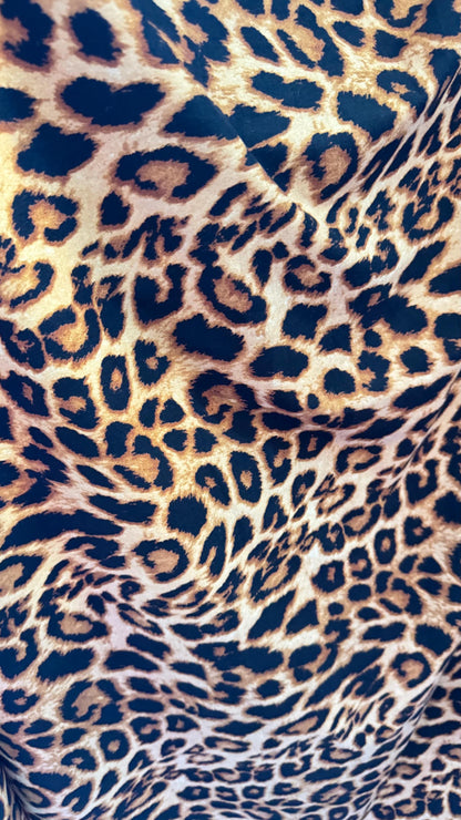 Wild Leopard design Natural Color print on poly spandex medium weight 4-way stretch 58/60” High quality fabrics by AlexLAFabrics