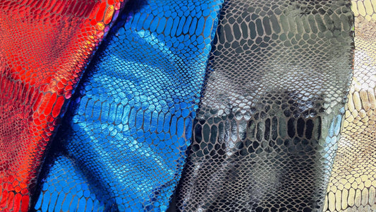 Exotic Snake velvet 4-way stretch velvet with shiny foil 58/60” Sold by the YD. Ships Worldwide from Los Angeles California USA. High qualit